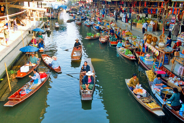 2.2 Bangkok - Mercado Flutuante de Damnoen Saduak