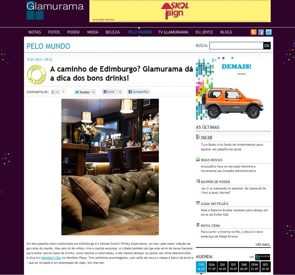 glamurama edimburgo