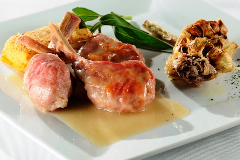 Osteria del Pettirosso Chef Marco Renzetti Saltinbocca alla romana