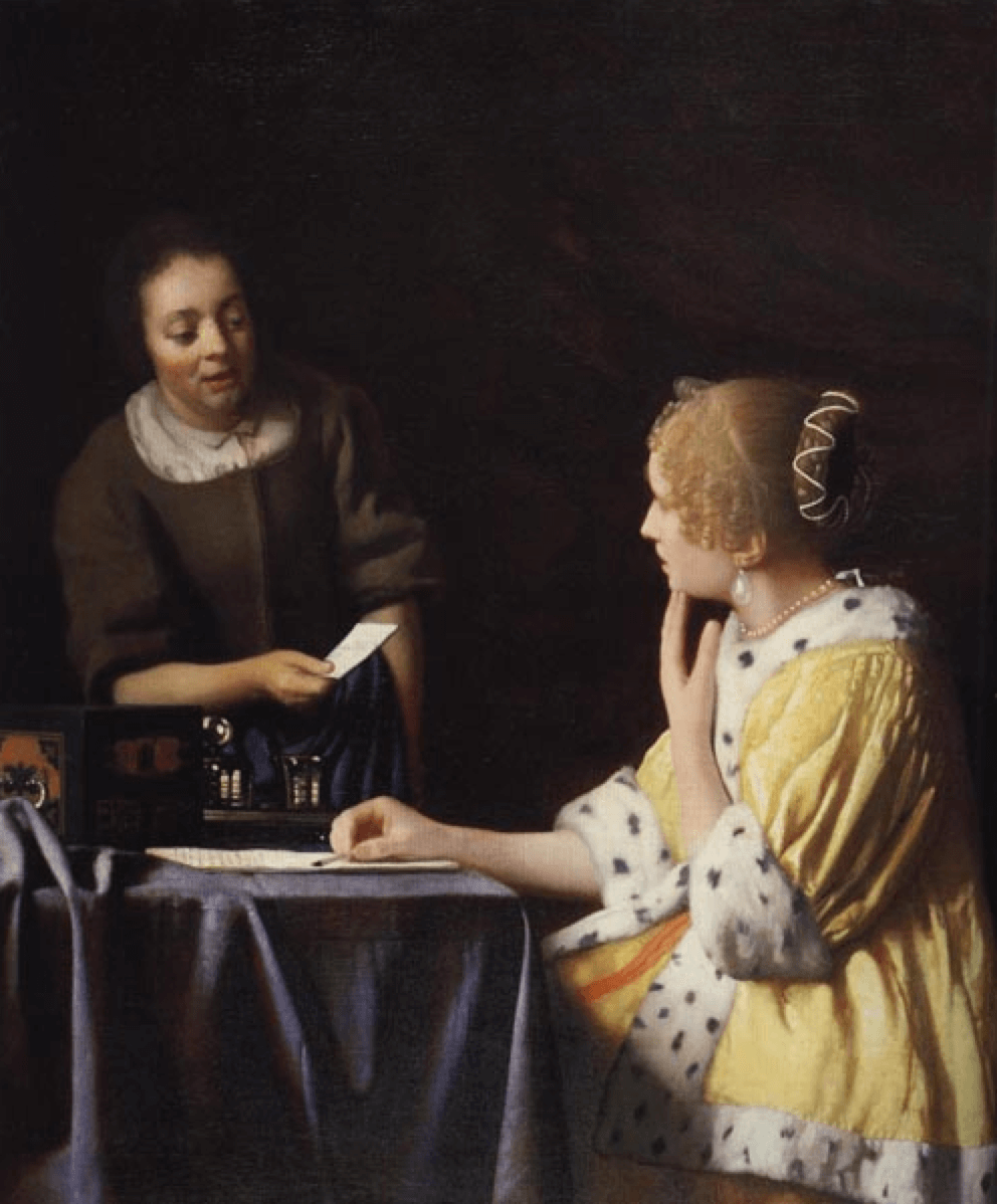Frick Collection: Johannes Vermeer, "Mistress and Maid" (1666-1667) Foto: Divulgação