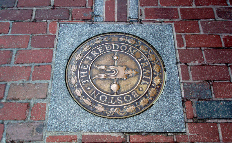 Freedom trail markers em BostonFoto: Reprodução
