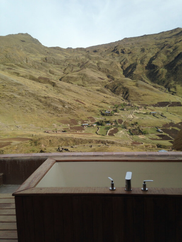 Lodge Huacauhuasi e a vista dos apartamentoFoto: Rogeria Pinheiro