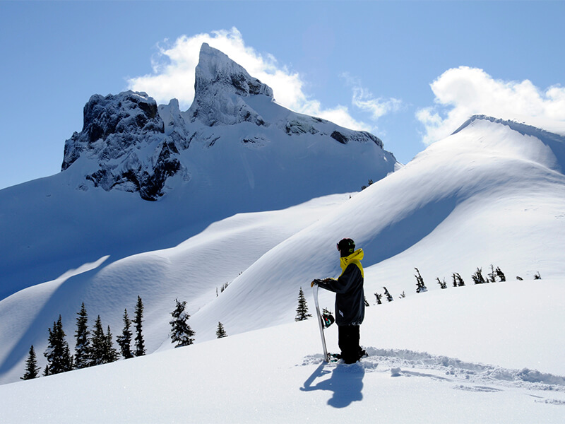 Snowboarder em WhistlerFoto: Teresa Perez Tours