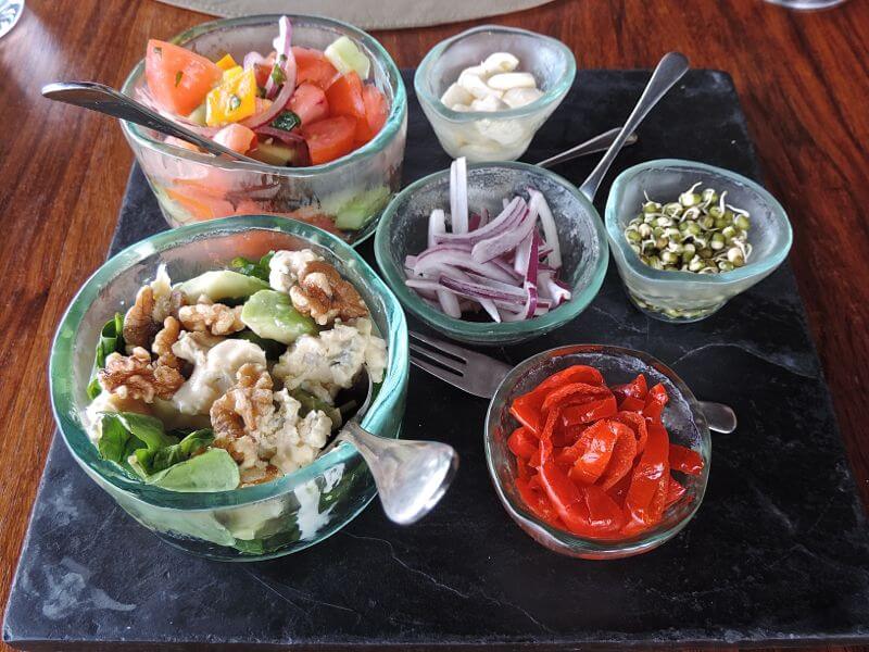 Brunch no Vumbura Plains:  Salada desconstruída Foto: magari blu