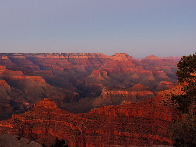 Pôr do sol visto no South Rim Foto: magari blu
