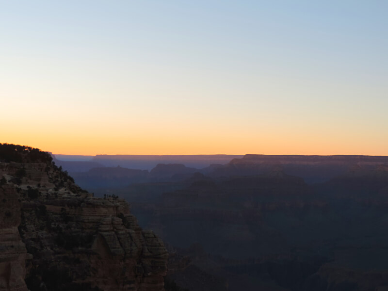 O pôr do sol no Grand Canyon é algo a ser visto ao menos uma vez na vida! Foto: magari blu