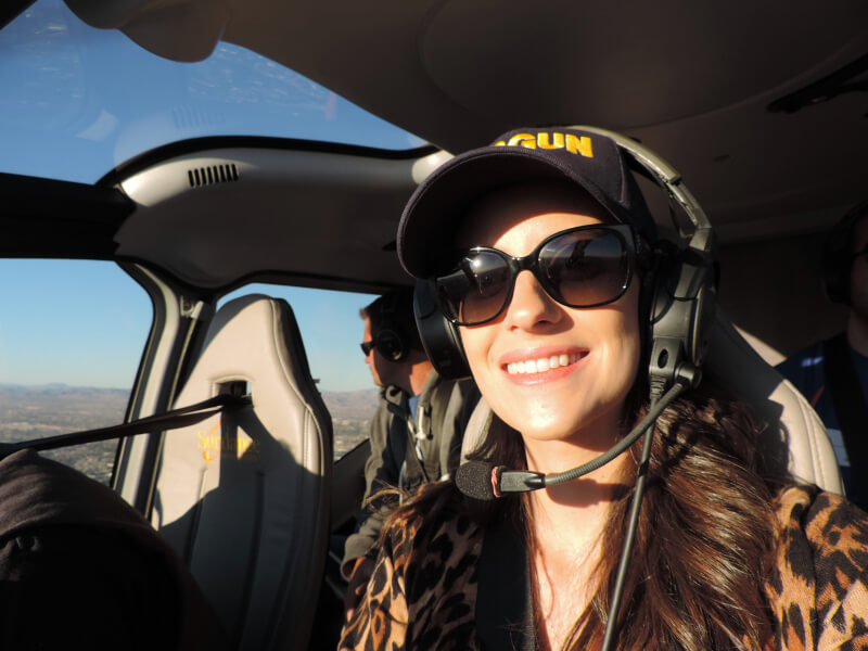Eu no helicóptero a caminho do Grand Canyon Foto: magari blu