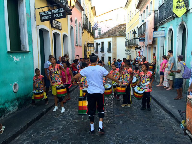 Ensaio da Escola Olodum no Pelourinho Foto: magari blu