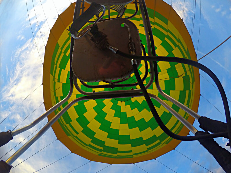 O balão visto do cesto Foto: magari blu