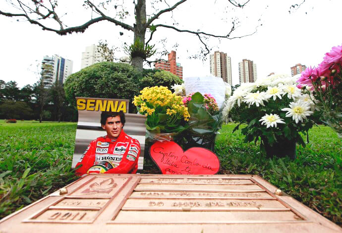 Homenagem ao ídolo nacional Ayrton Senna Foto: Reprodução