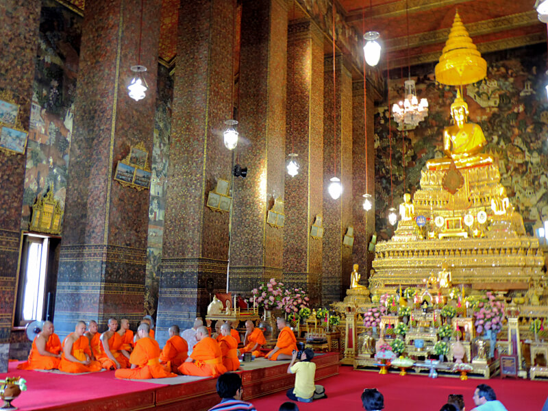 Cerimônia de ordenação de monge no Wat Pho Foto: Ana Maria Junqueira