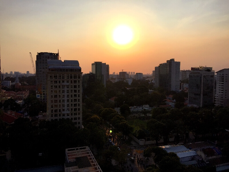 Vista de Ho Chi Minh a partir do hotel Foto: Ana Maria Junqueira