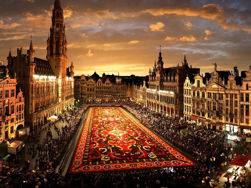 Tapete de flores de Bruxelas Foto: Reprodução