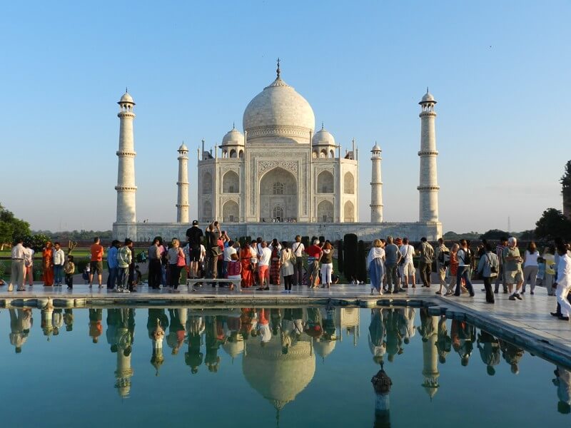 Taj Mahal amanhecendo Foto: Lala Rebelo
