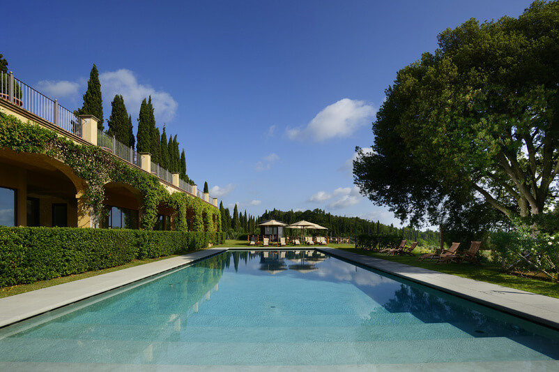 Piscina do Castello Del Nero Foto: Divulgação