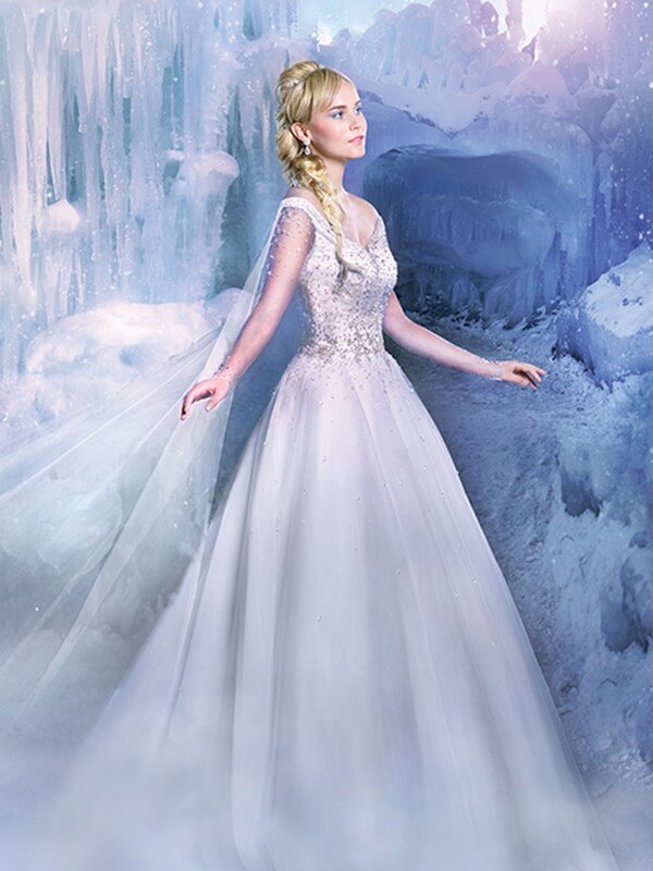 Vestido de noiva inspirado na Elsa Foto: Reprodução