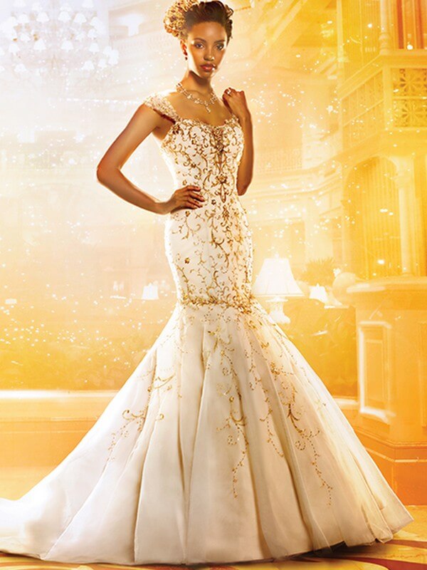Vestido de noiva inspirado na princesa Tiana Foto: Reprodução