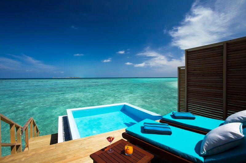 Ocean Water Bungalow do Velassaru Resort Foto: Divulgação
