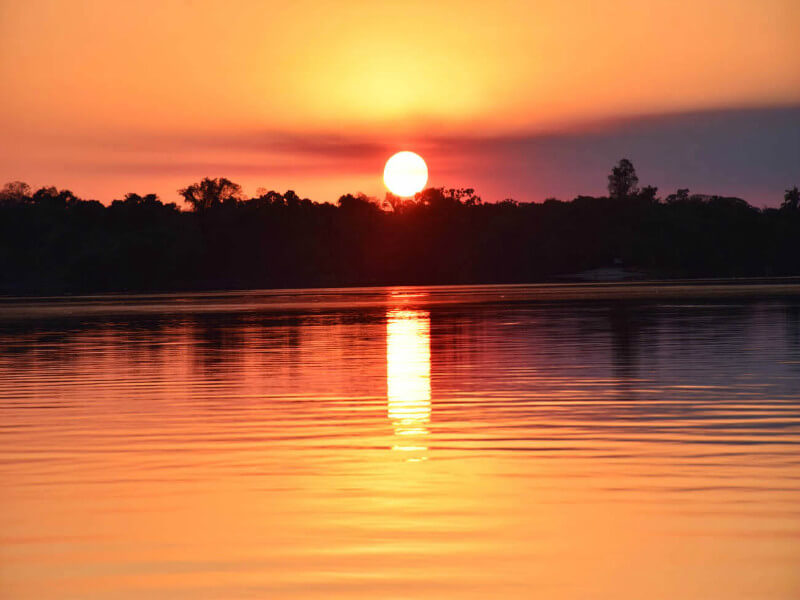 Pôr do sol no rio Teles Pires Foto: Lala Rebelo