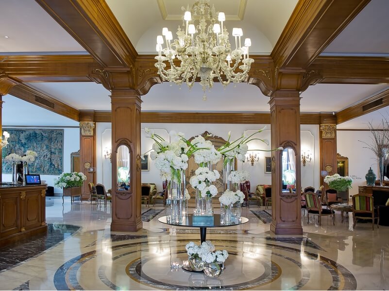 Lobby do Aldrovandi Villa Borghese Foto: Divulgação